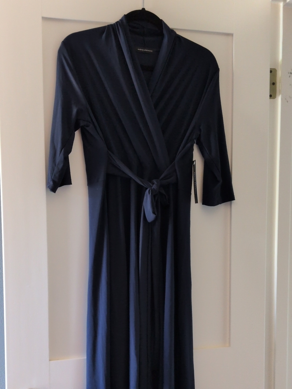 Women's Navy Wrap dress with Self Tie